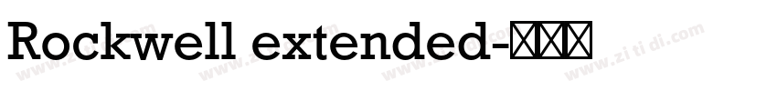 Rockwell extended字体转换